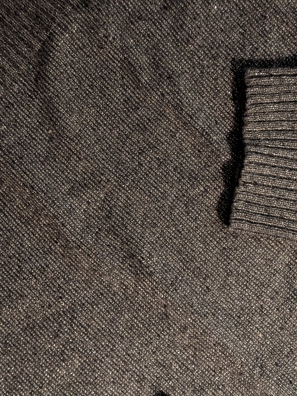 Charcoal Marled Cowl Neck Sweater Size Petite Large - Picture 5 of 13
